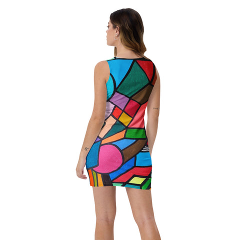 Abstract Geometric KOLR dress