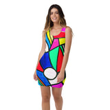 Abstract Geometric RED dress